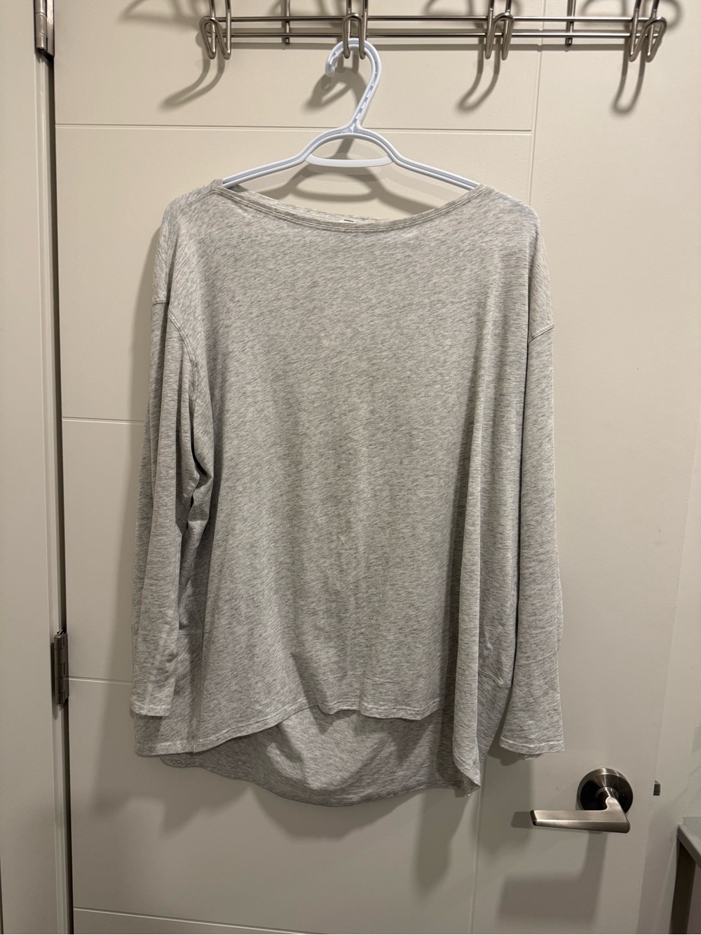 lululemon athletica heather Gray Back in action top
